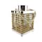 Rustic Chic Rectangular Rattan Candle Holder Lantern with Handle